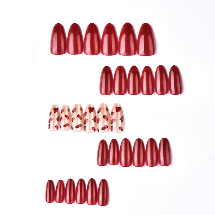 Artistic Red Press-On Nail Tips Kalsten