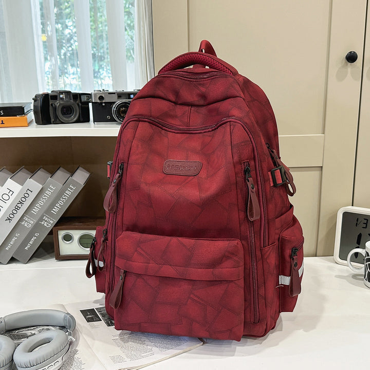 Multi-Functional Textured School Backpack
