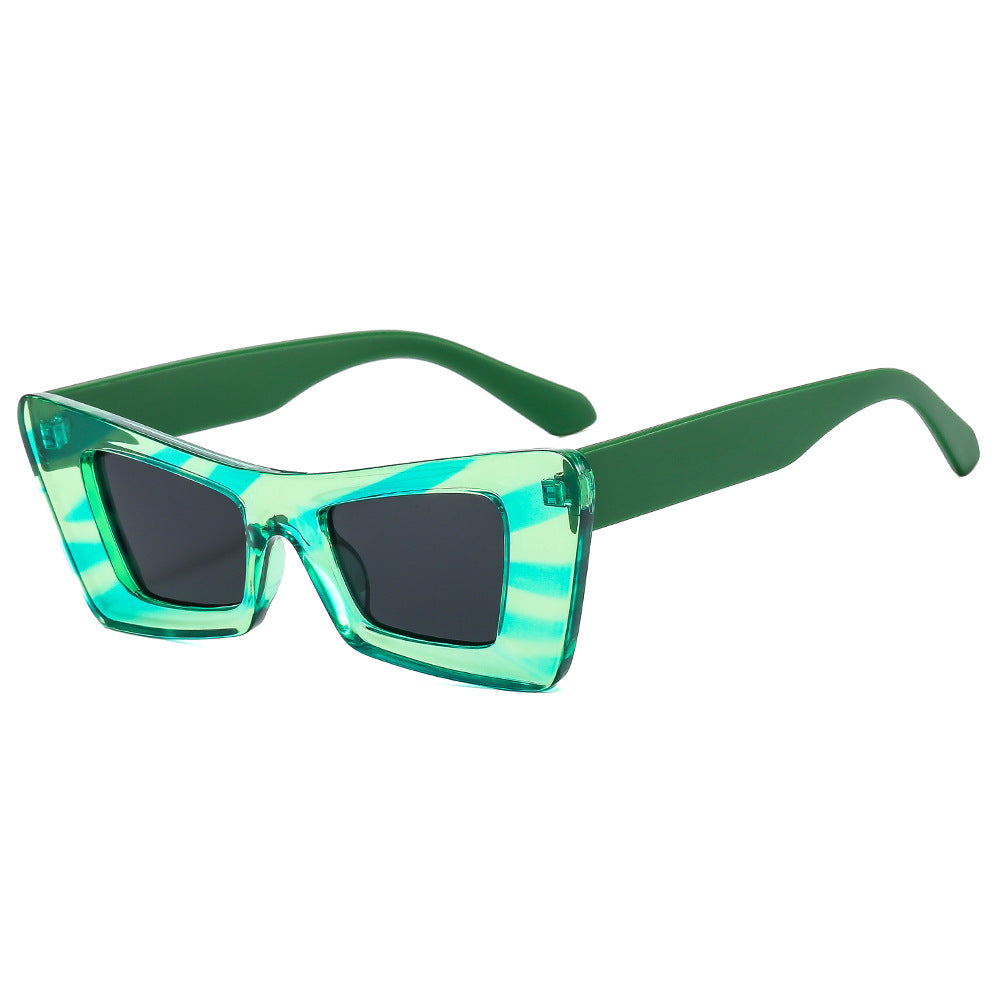 Ladies eye-catching designer sunglasses with modern prism frame Kalsten
