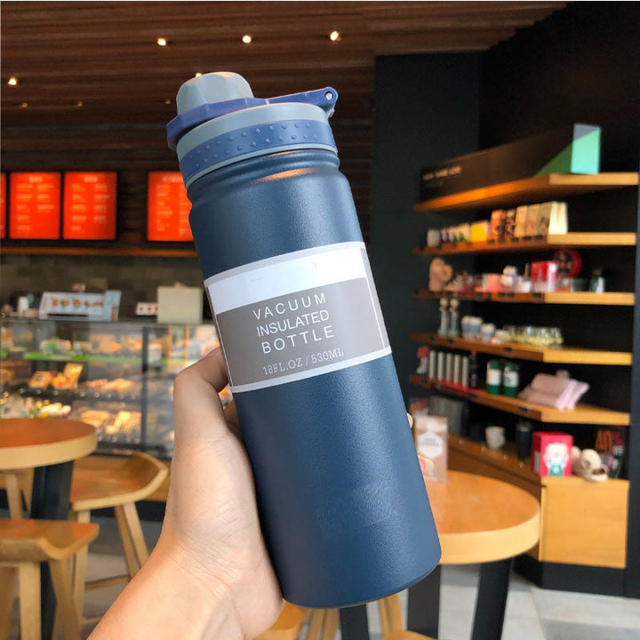Women's insulated drinking bottle with integrated silicone drinking lid Kalsten