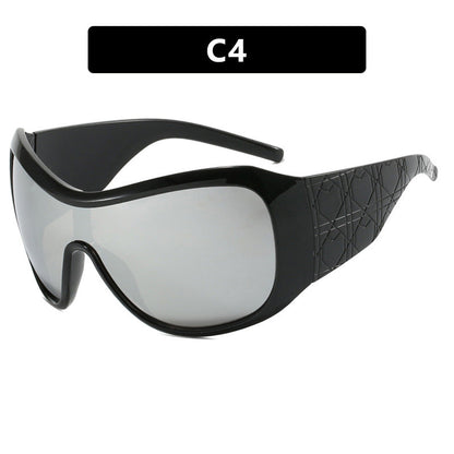 Women's sports sunglasses with wide protective frame and polarized lenses Skanto