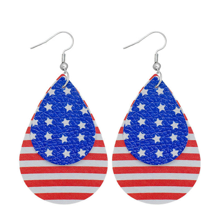 Women's earrings in flip-flop design with crystal embellishment and enamel flag motif Kalsten