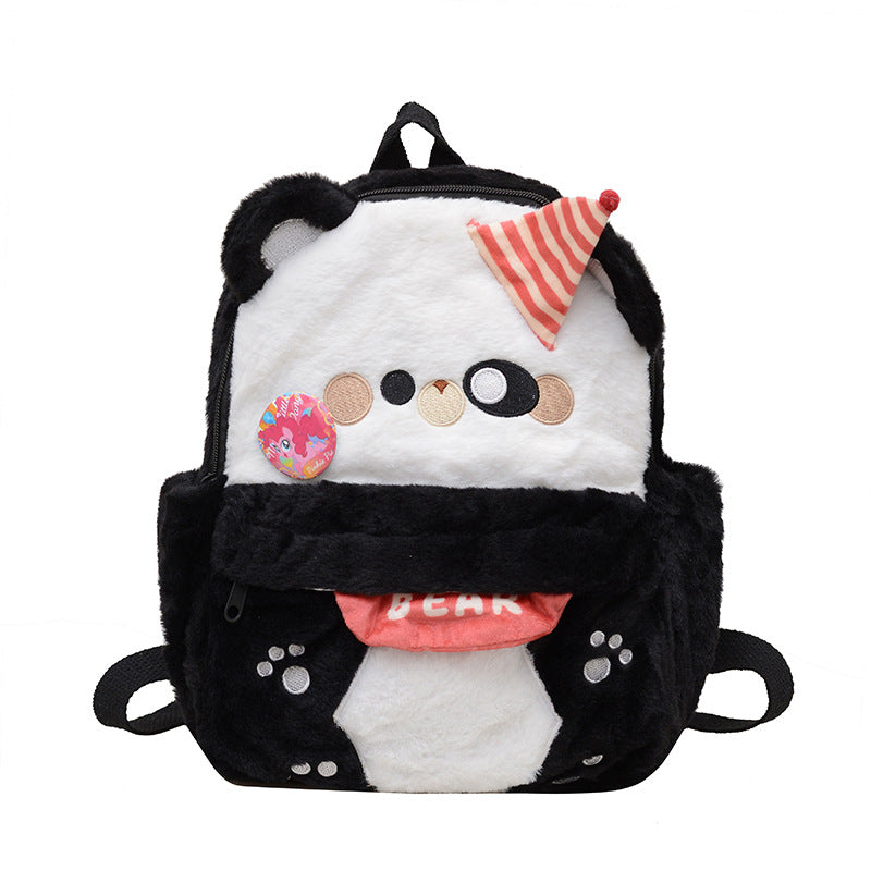 Plush backpack with cute bear motif Kalsten