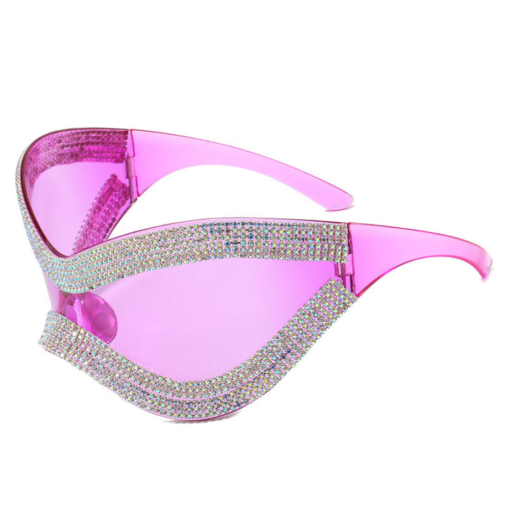 Ladies glamorous sunglasses with rhinestone-studded frame Kalsten