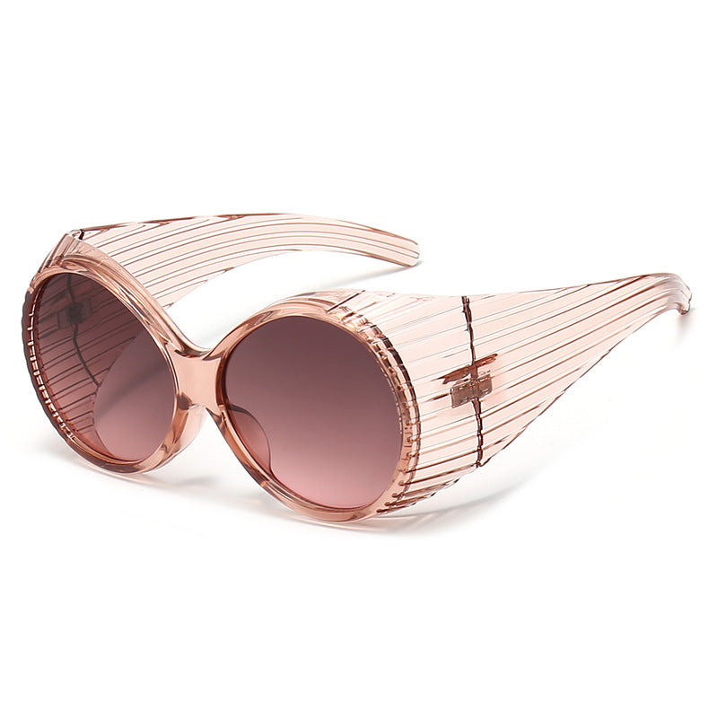 Women Oversized Cat-Eye Sunglasses with Stylish, Textured Frame Kalsten