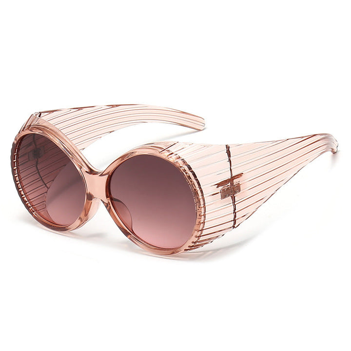 Women Oversized Cat-Eye Sunglasses with Stylish, Textured Frame Kalsten