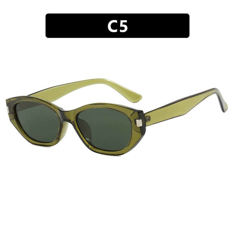 Women's fashionable cat-eye sunglasses with elegant, transparent frame Kalsten