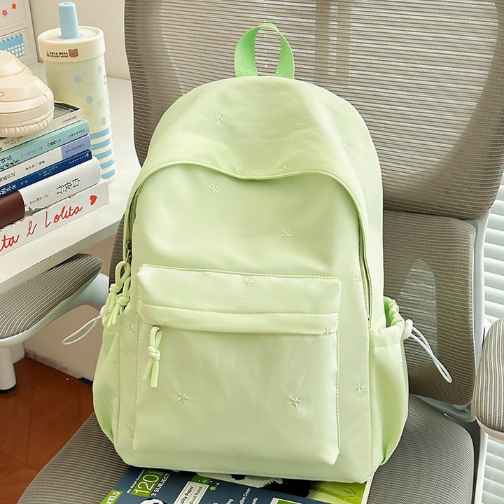 Casual Star-Embellished School Backpack