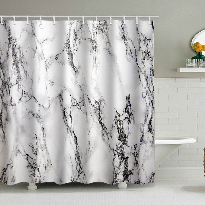 Artistic Marble Design Shower Curtain Kalsten
