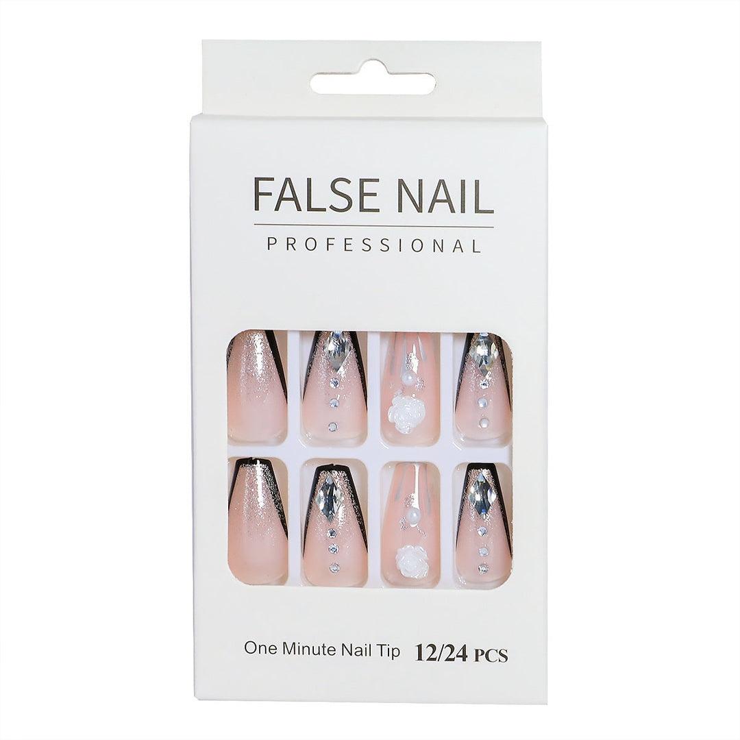 Decorative Press-On Nail Set with 3D Accents Kalsten