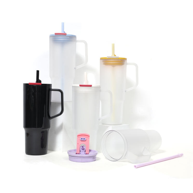 Unisex High-Quality Insulated Mug with Handle and Straw Kalsten