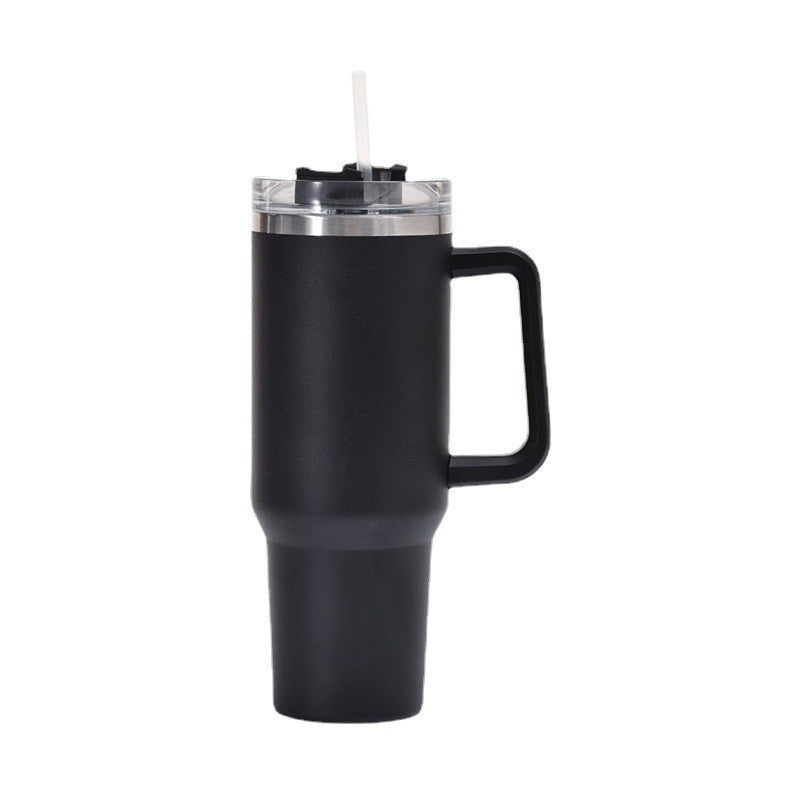 Women's insulated cup with straw and ergonomic handle Kalsten