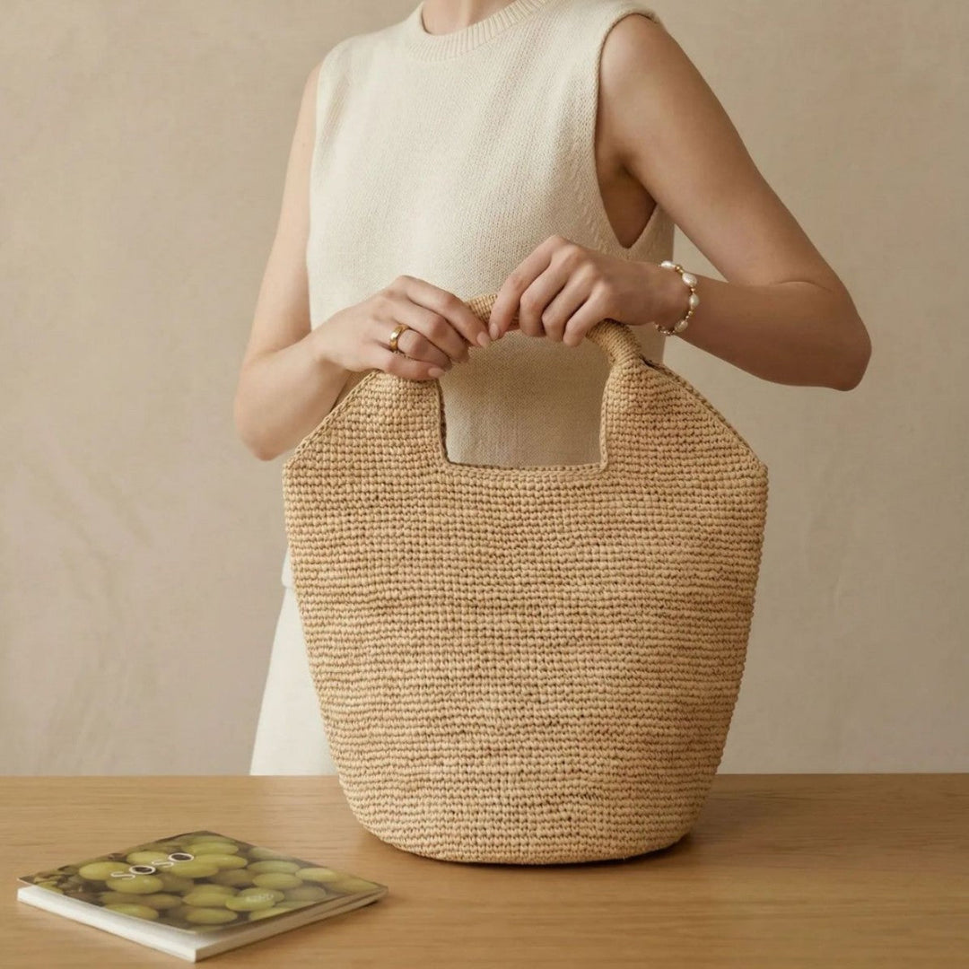 Handcrafted straw bag Kalsten