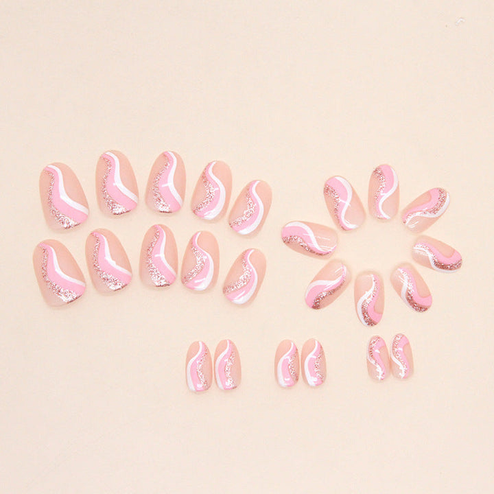 Artistic Wave Design Nail Tips Kalsten