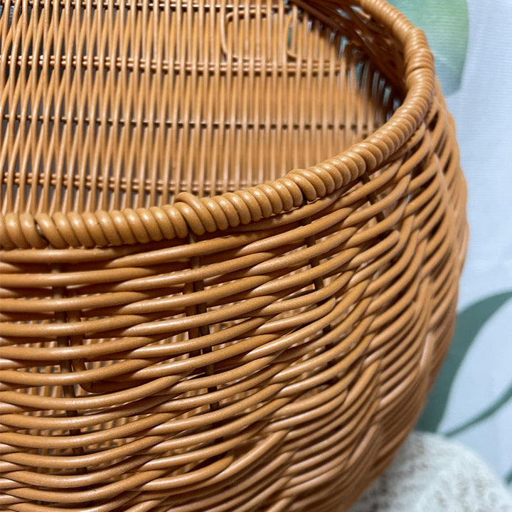 Women Handmade Woven Basket with Handle Kalsten