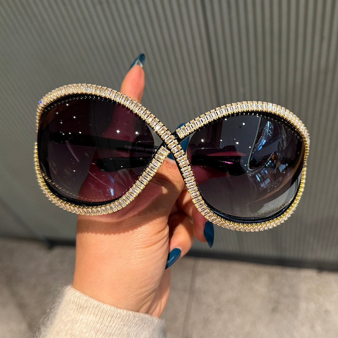 Ladies Trendy Sunglasses with Sparkling Crystal Decor Kalsten