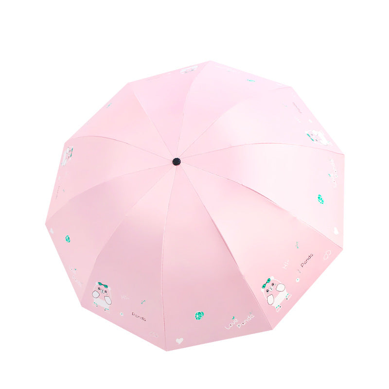 Ladies folding umbrella with cute panda design Kalsten