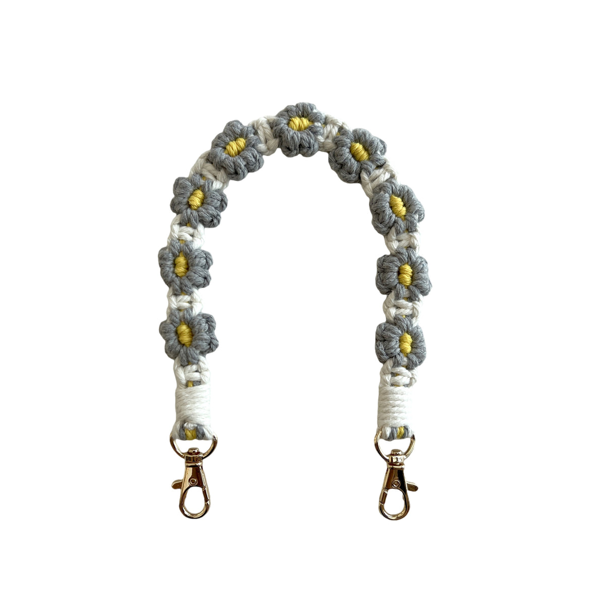 Floral Macrame Keychain Strap Acalora