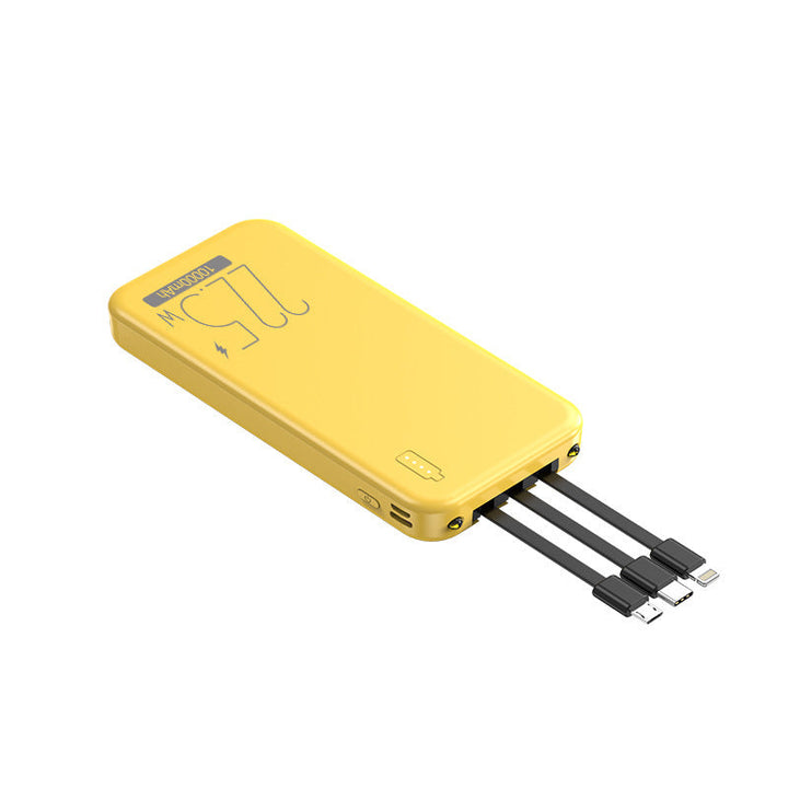 Power bank with integrated multifunctional cables Kalsten