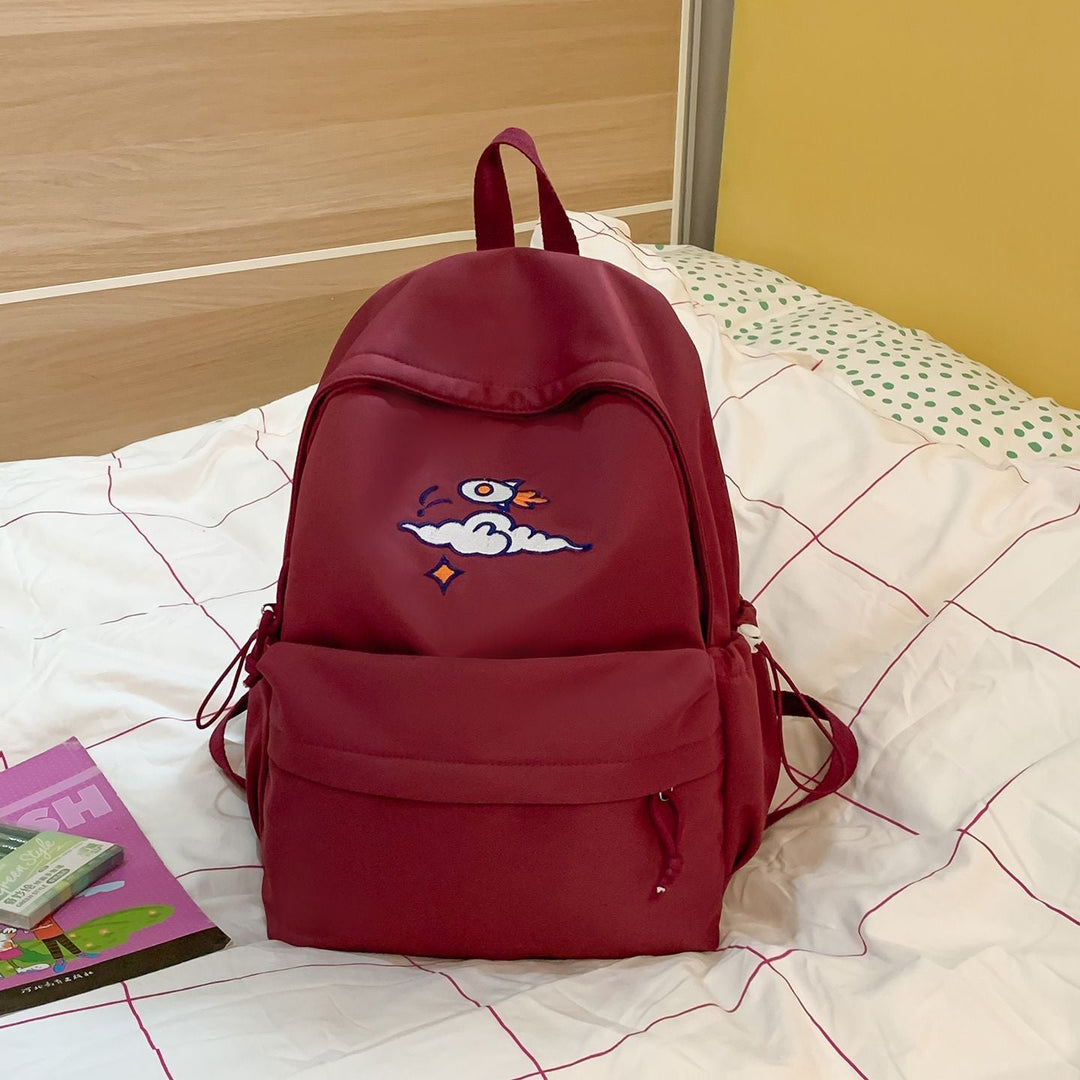 Fashionable backpack with artistic embroidery design Kalsten