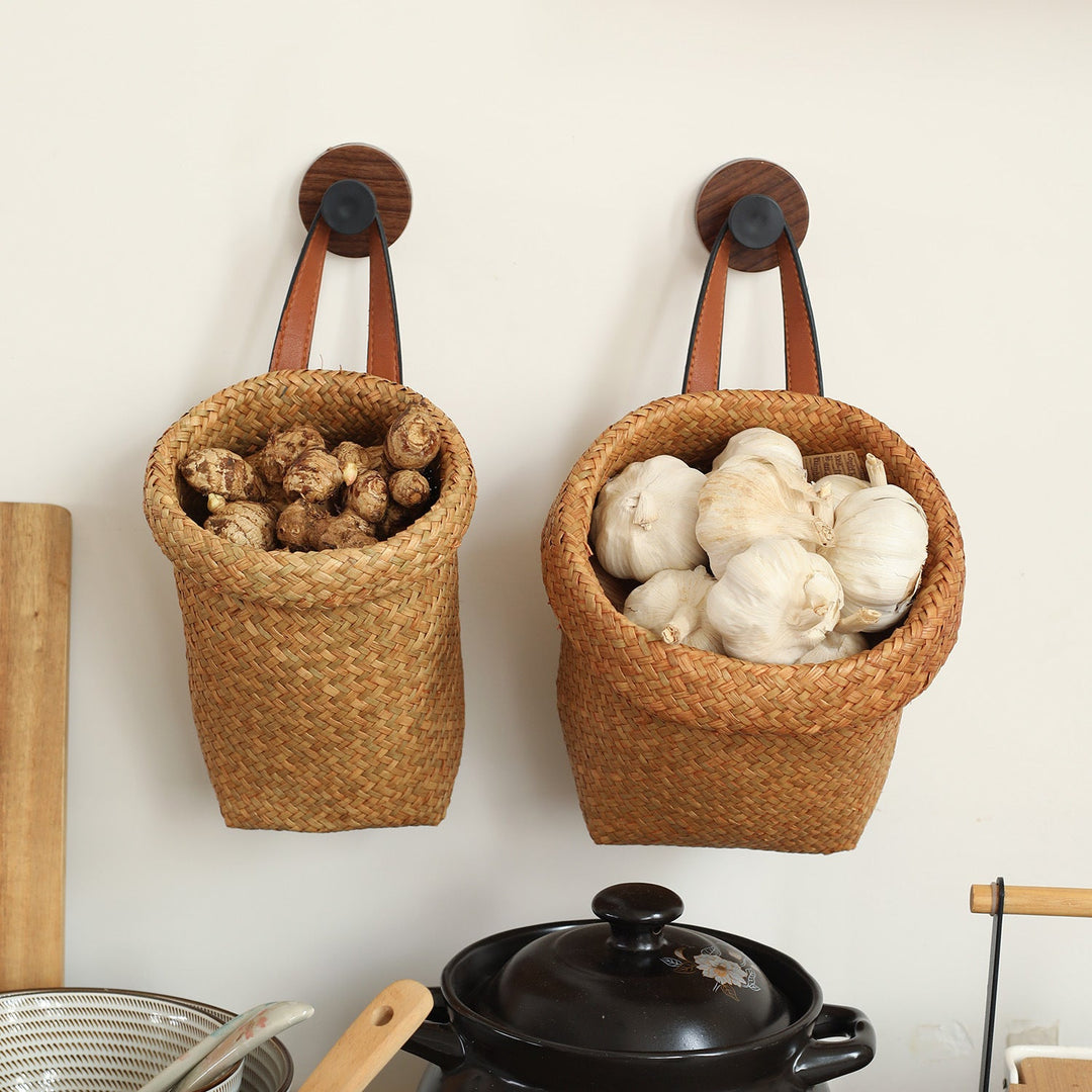 Unisex Handwoven Decorative Basket with Practical Handles Kalsten