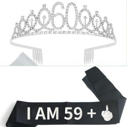 Ladies Glittering Crown with Swarovski Stones Kalsten