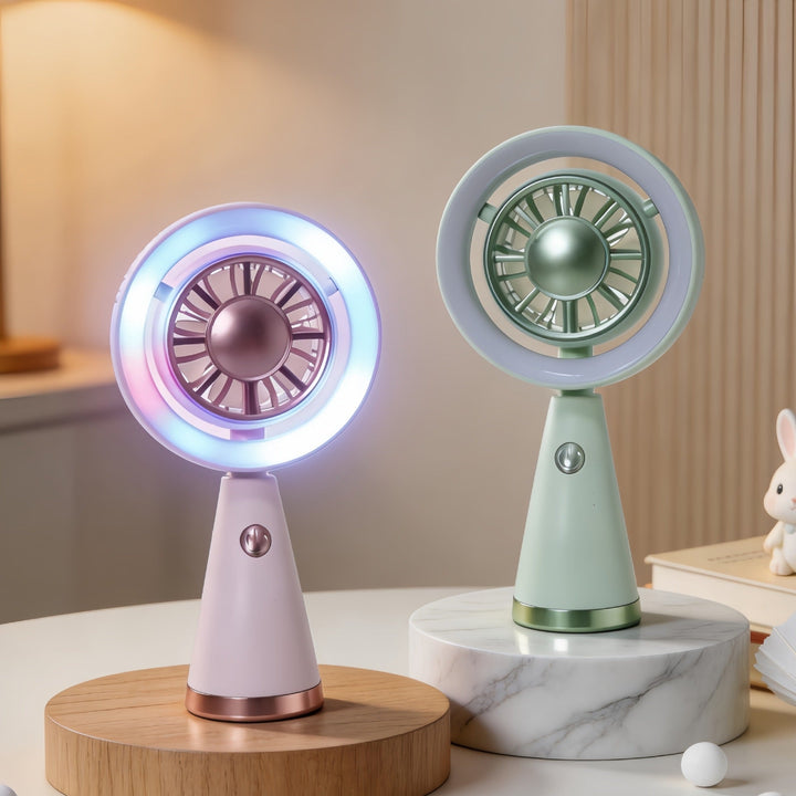 Ladies portable fan with LED light Kalsten