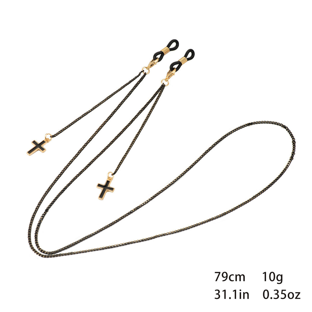 Stylish Beaded Cross Pendant Eyewear Chain Kalsten