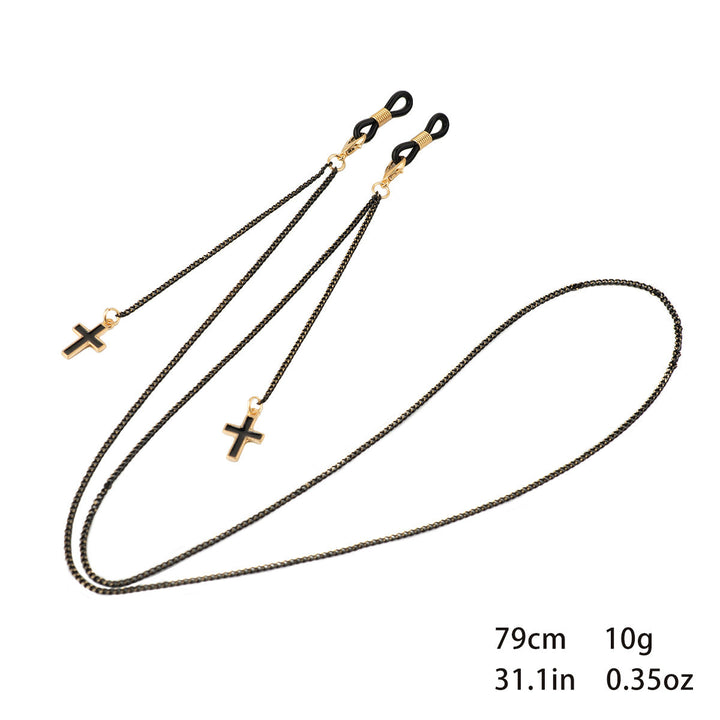 Stylish Beaded Cross Pendant Eyewear Chain Kalsten