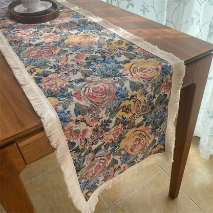 Decorative Bird Pattern Table Runner