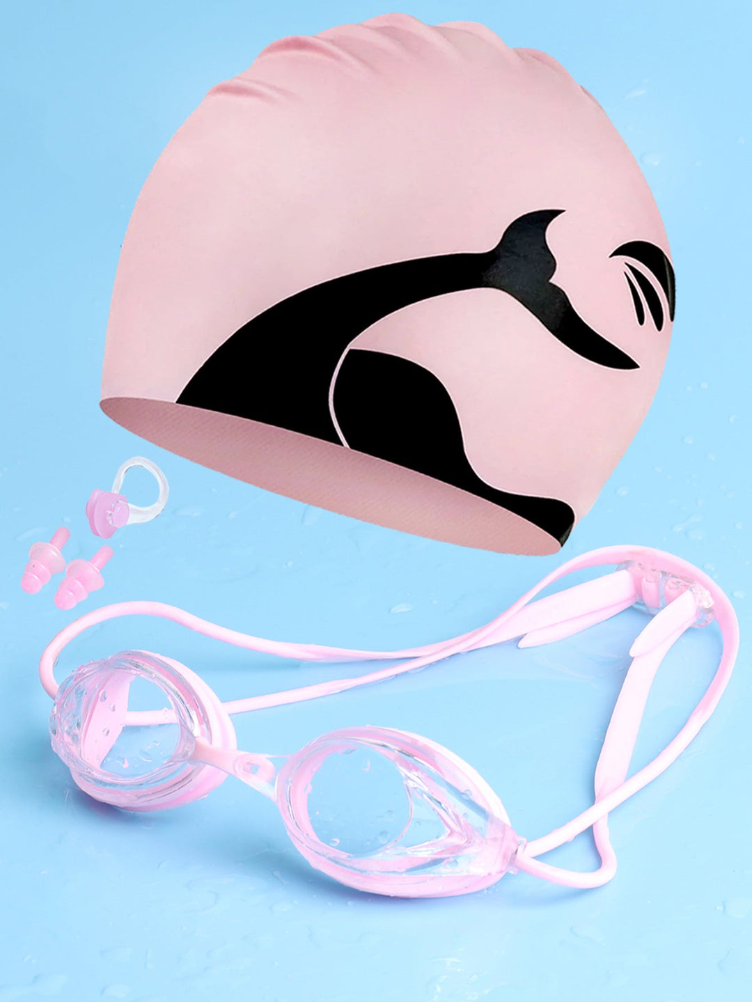 Swimming goggles with adjustable head strap and comfort nose piece Kalsten