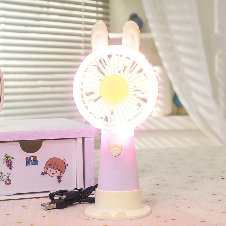 Women's Portable LED Fan in Cute Rabbit Design Kalsten