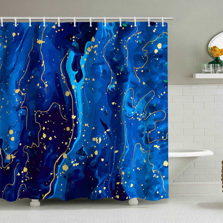 Elegant Marble-Patterned Shower Curtain Kalsten