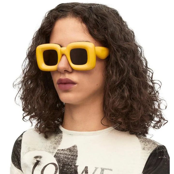 Women rectangular sunglasses with wide frame and protective UV filter Kalsten