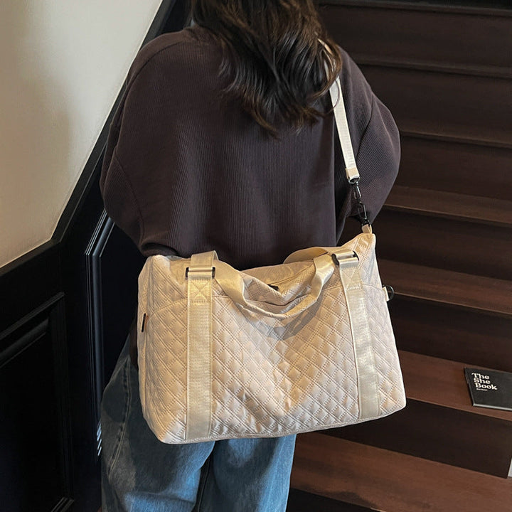 Quilted Fabric Travel Duffle Bag Kalsten