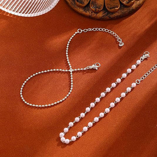 Double Strand Crystal Beaded Anklet Kalsten