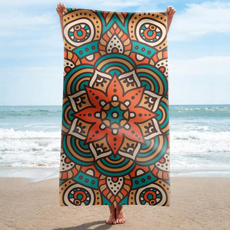 Beach towel with artistic mandala design Kalsten