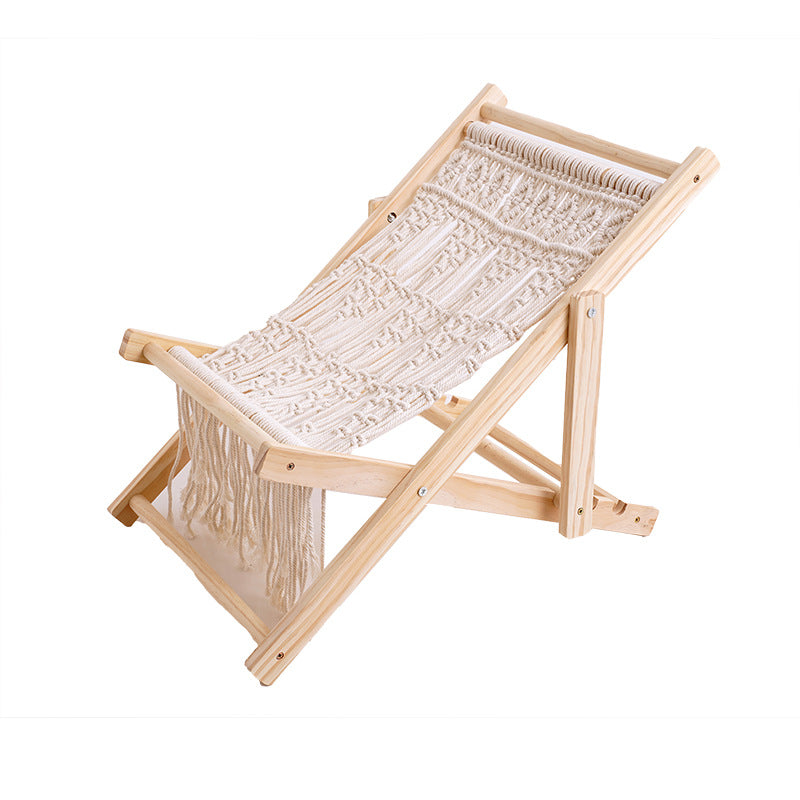 Macrame Folding Lounge Chair Acalora
