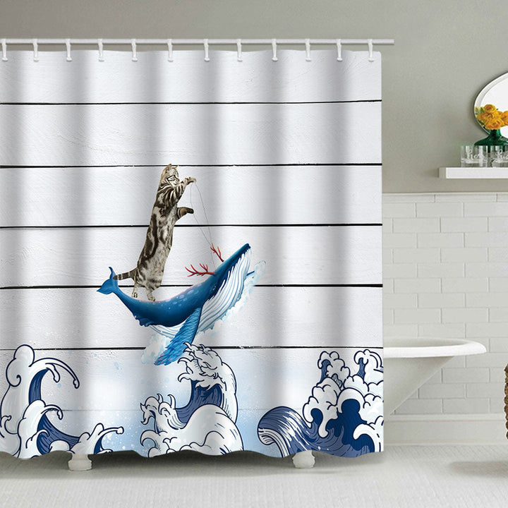 Artistic Dog Illustration Shower Curtain Kalsten