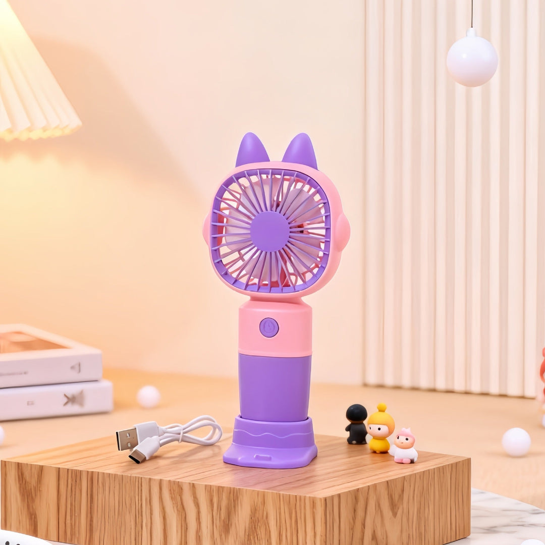 Ladies portable hand fan in cute lion design Kalsten