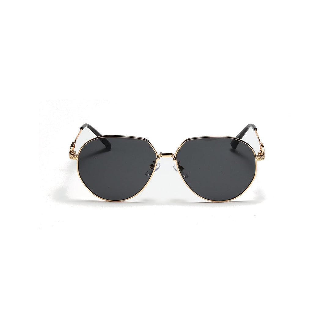 Ladies stylish oval sunglasses with fashionable metal frame Kalsten