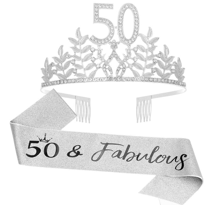 Women's Glamorous Birthday Crown with Shining Rhinestones Kalsten