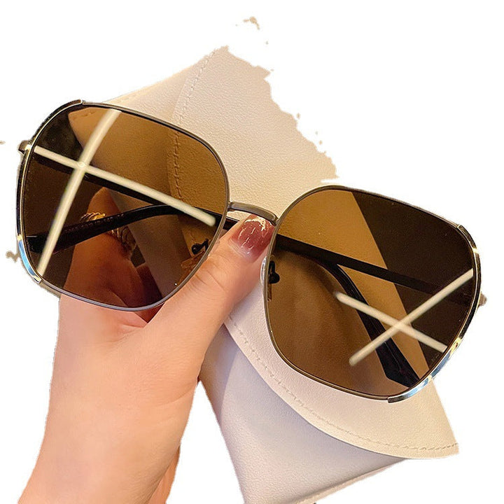 Women's large square sunglasses with high-quality metal frame Kalsten