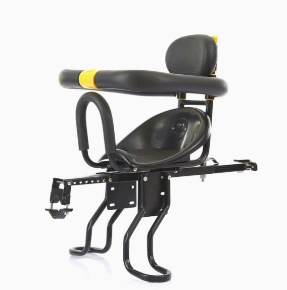 child bike seat with padded safety bar adjustable footrests and supportive reclining backrest Kalsten