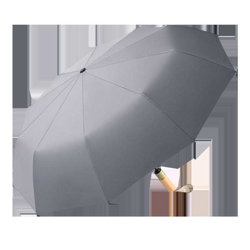 Ladies elegant folding umbrella with ergonomic wooden handle Kalsten