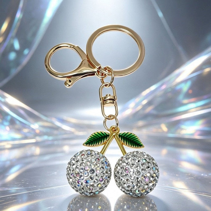Glamorous keychain with sparkling cherries Kalsten