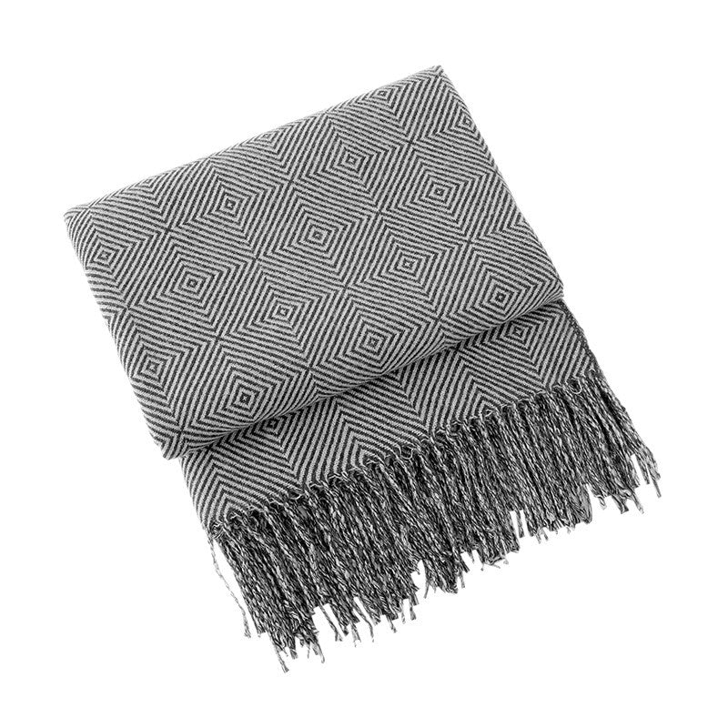 Unisex Cozy Geometric Throw Blanket