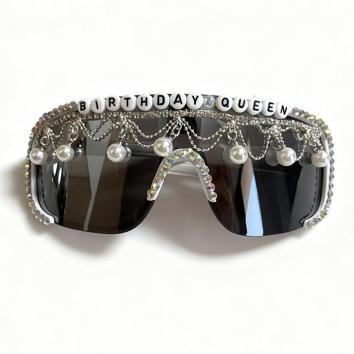 Decorative Pearl and Rhinestone Sunglasses Kalsten