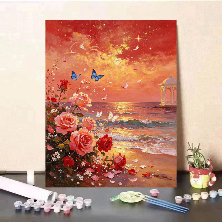 DIY Floral Landscape Paint by Numbers Kit Kalsten