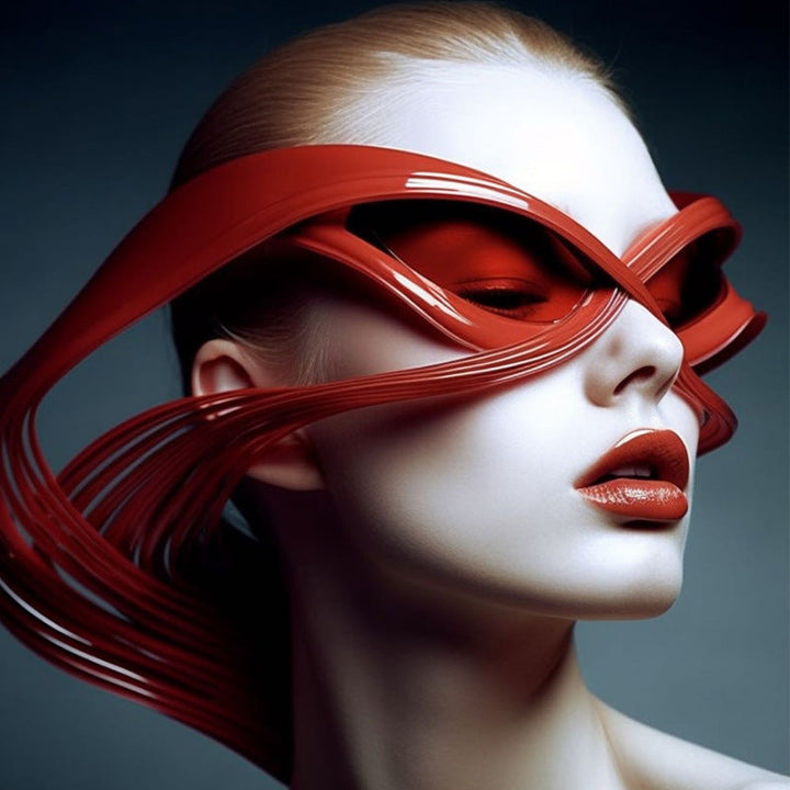 Women extraordinary sunglasses with curved design Kalsten